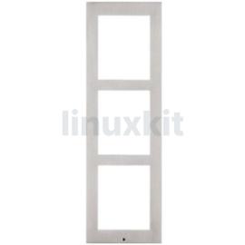 2N 9155023 Surface Installation Frame for 3 Modules in Brushed Nickel