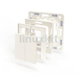 Shelly BLU Wall Switch 4 (White) with Gira / Merten Adapter