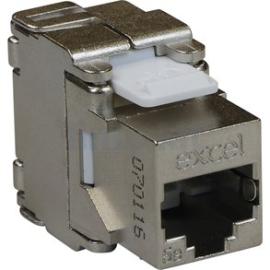 Excel Cat5e FTP Screened Keystone Jack Toolless Silver