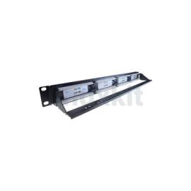 24 Port Patch Panel (Cat6) IDC Punch Down 19" with Lacing Bar