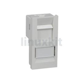 Cat6 UTP RJ45 Shuttered Module in White - Low Profile (CAT6-RJ45-M)