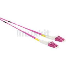 Fibre Optic Patch Lead LC-LC Multimode 50/125 Duplex LS0H Violet 2m