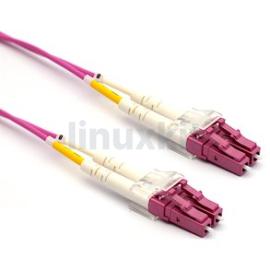 Fibre Optic Patch Lead LC-LC Multimode 50/125 Duplex LS0H Violet 3m