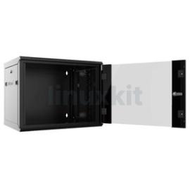 All Rack 9U 450MM Deep Wallbox Cabinet in Black (CAB9WB450BLK)