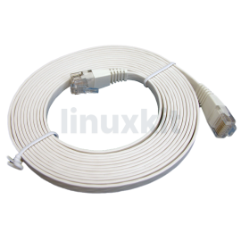 Flat Cat6 Patch Lead 5m White