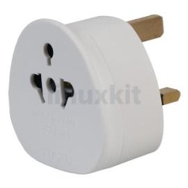 EU to UK Plug Flat Adapter (White)