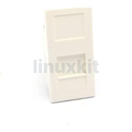 Excel Plus Flat Shutter For Keystone Jack 25 x 50mm White