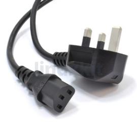 UK C13 Power Cable - 2m Black