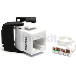 Excel Cat6 UTP Unscreened Low Profile Keystone Toolless (24/White)