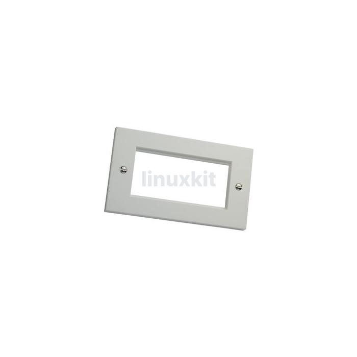 Excel White Double Gang Flat Plate without Blanks (100-714)