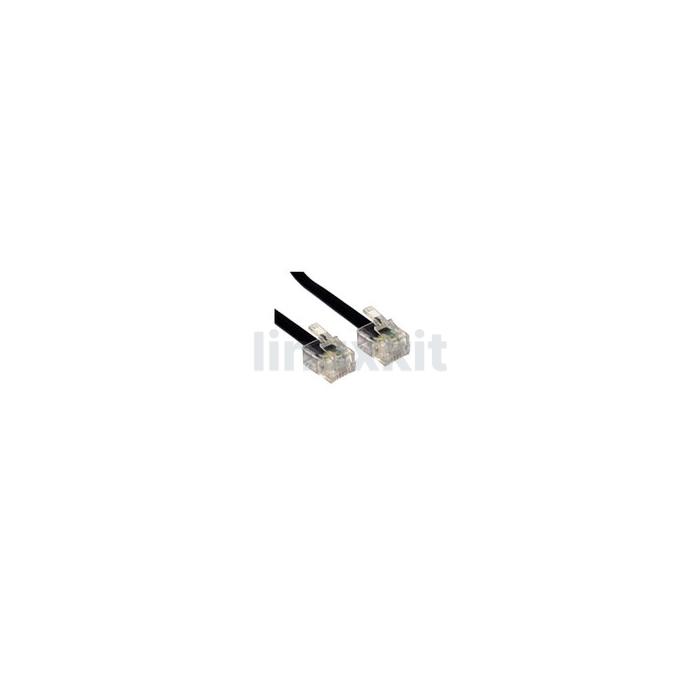 RJ11 1m ADSL Modem Cable in Black
