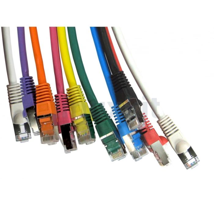 0.25m CAT6a patch lead green