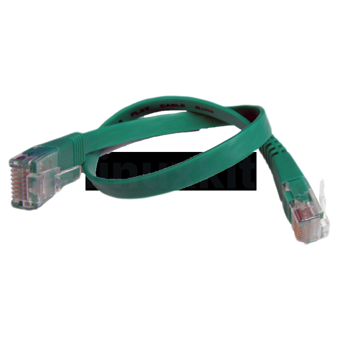 Flat Cat6 Patch Lead 0.25m Red