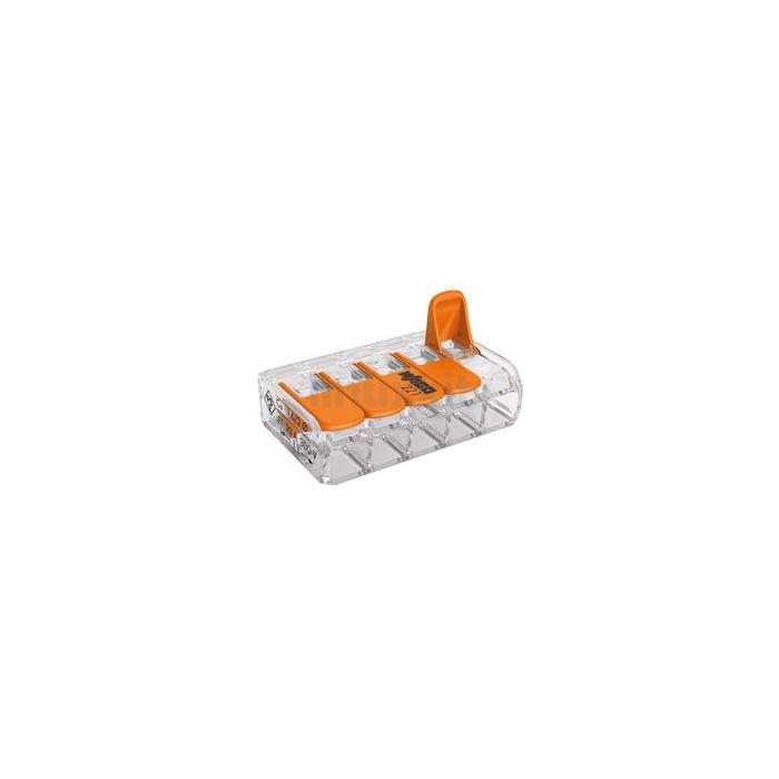 Wago 221-415 5-Conductor Splicing Connector; Max 4mm (25 pcs)