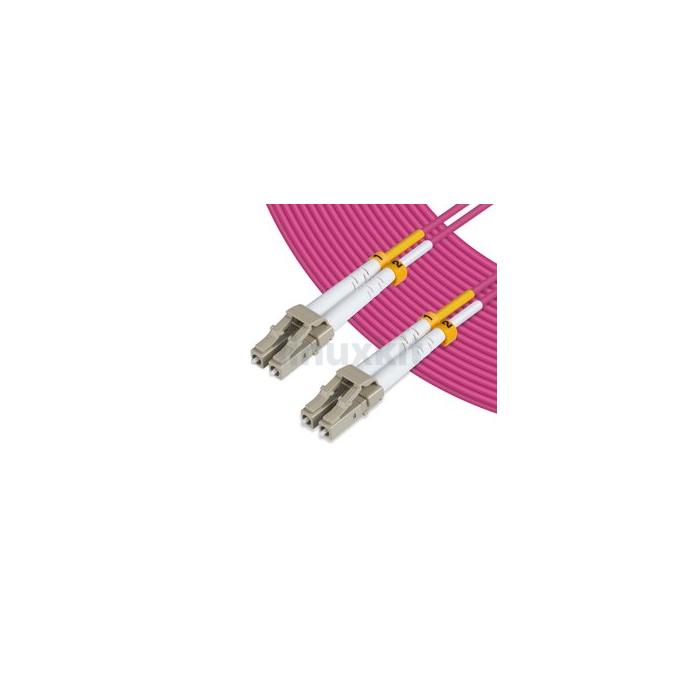Fibre Optic Patch Lead LC-LC Multimode 50/125 Duplex LSZH Violet 1m