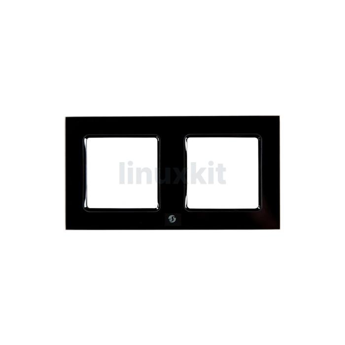 Shelly Wall Frame 2 Two-Gang Wall Frame for Smart Switches (Black)