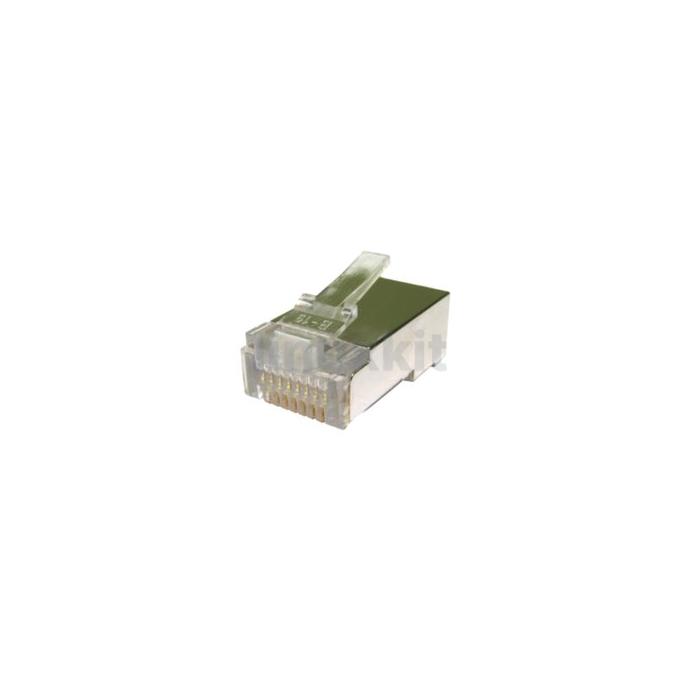 RJ45 Shielded Plug CAT5e Connectors with Gold Pins - Pack of 100