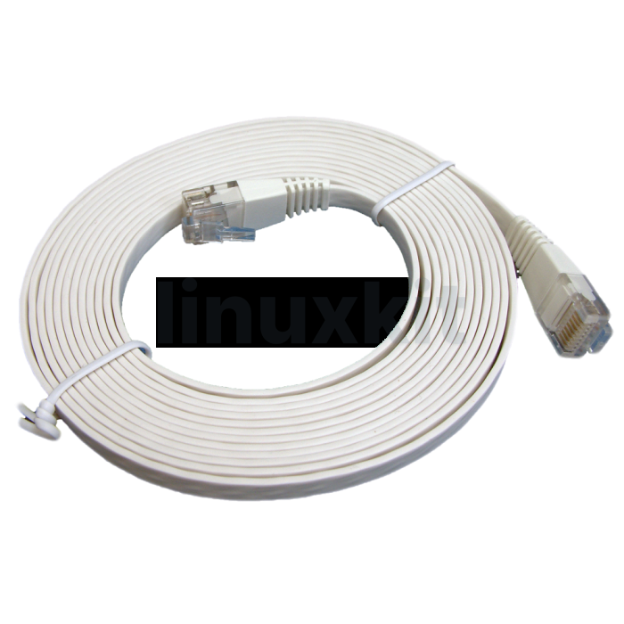 Flat Cat6 Patch Lead 5m White