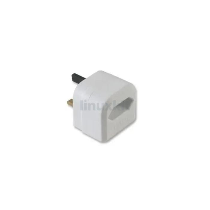 EU to UK Plug Adapter - White