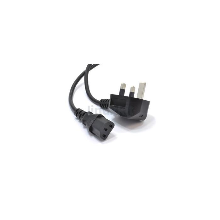 UK C13 Power Cable - 1m Black