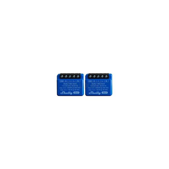 Shelly 1 Mini Gen 3 WiFi Smart Switch (Pair)
