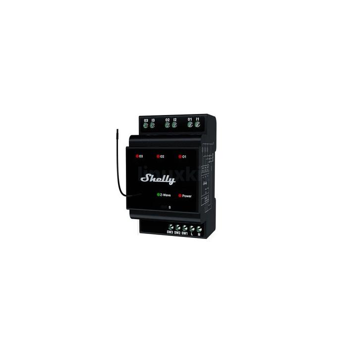 Shelly Qubino Wave Pro 3 Long-Range 3-Channel Smart Switch