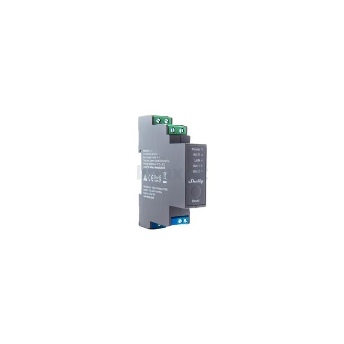 Shelly Pro 2 DIN-Rail Mounted Smart Switch with Dry Contacts